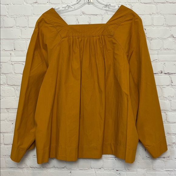 Madewell Square-Neck Top in Bronzed Leaf - Picture 8 of 12